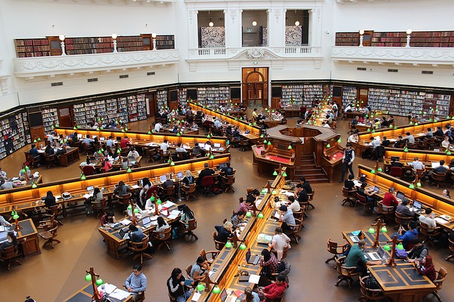 students-in-library